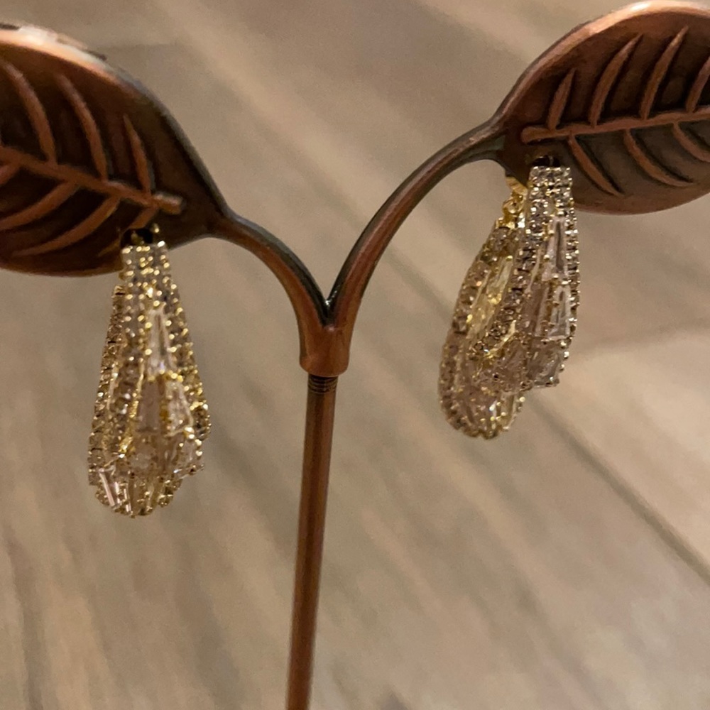 14K Gold Plated Drop Earrings